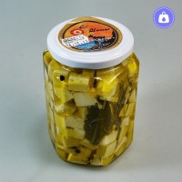 Tarro queso curado en aceite y especias El Palancar 750 gr.